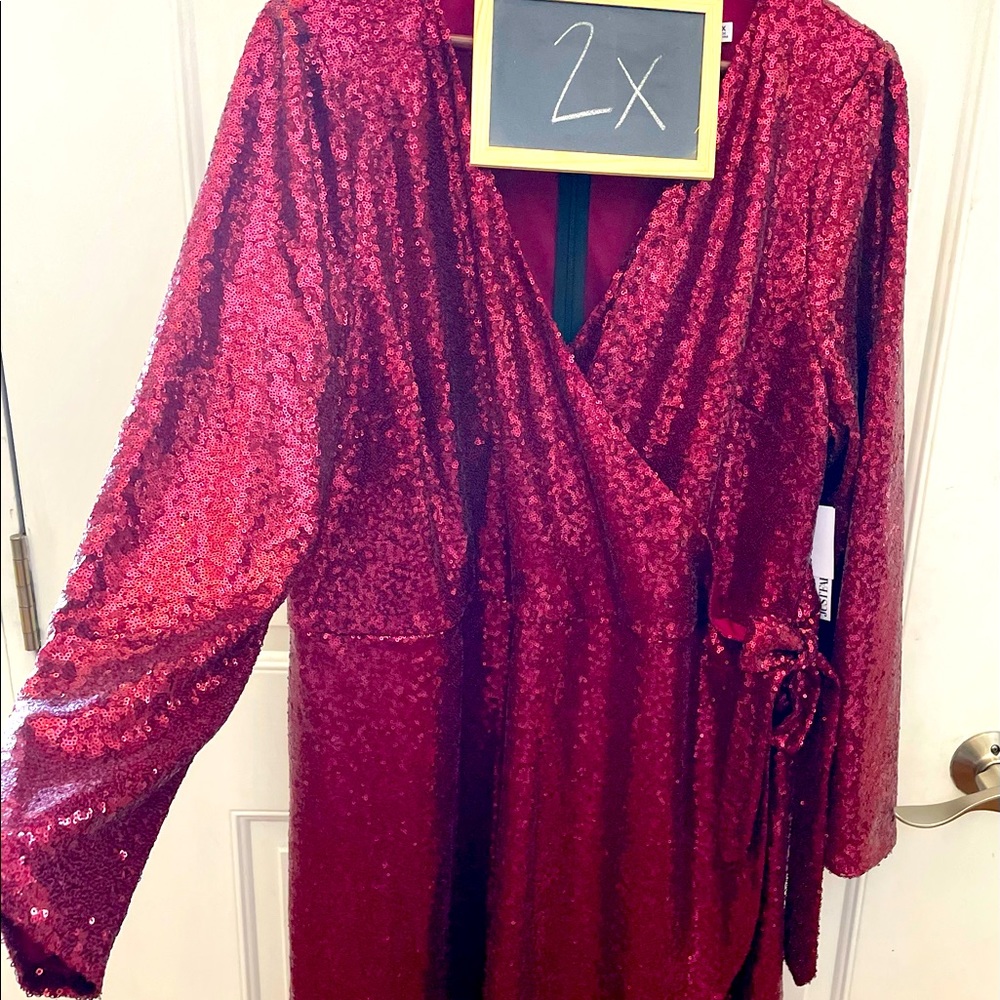 Red Sequin Mini Dress